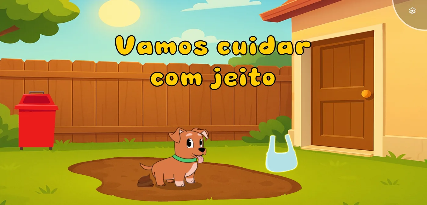 Meu Amigo Caramelo: taking care of the pet in the backyard